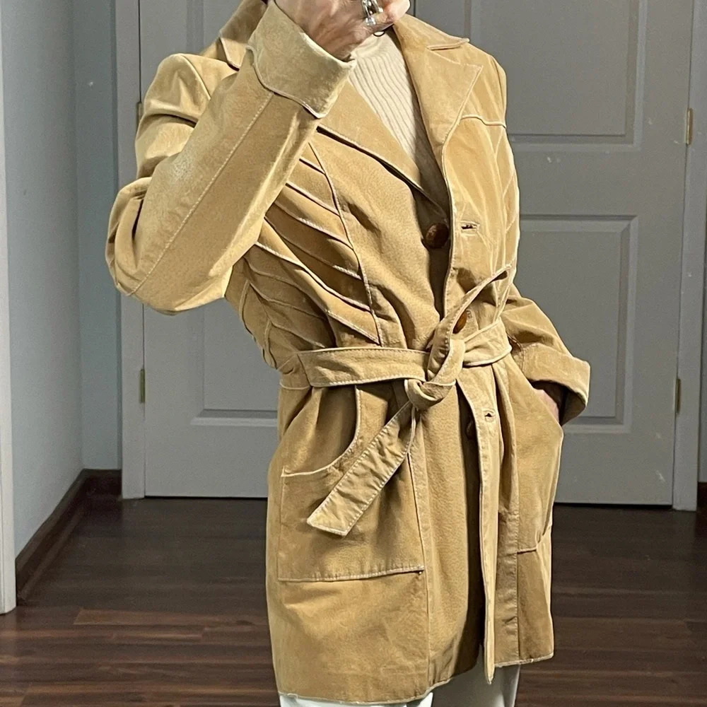 Vintage Styles 100% Genuine Leather Coat Jacket size M - Picture 2 of 15